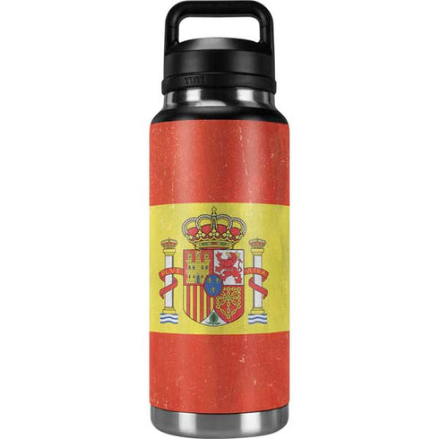Spain Flag Distressed YETI Rambler 36oz Bottle Skin